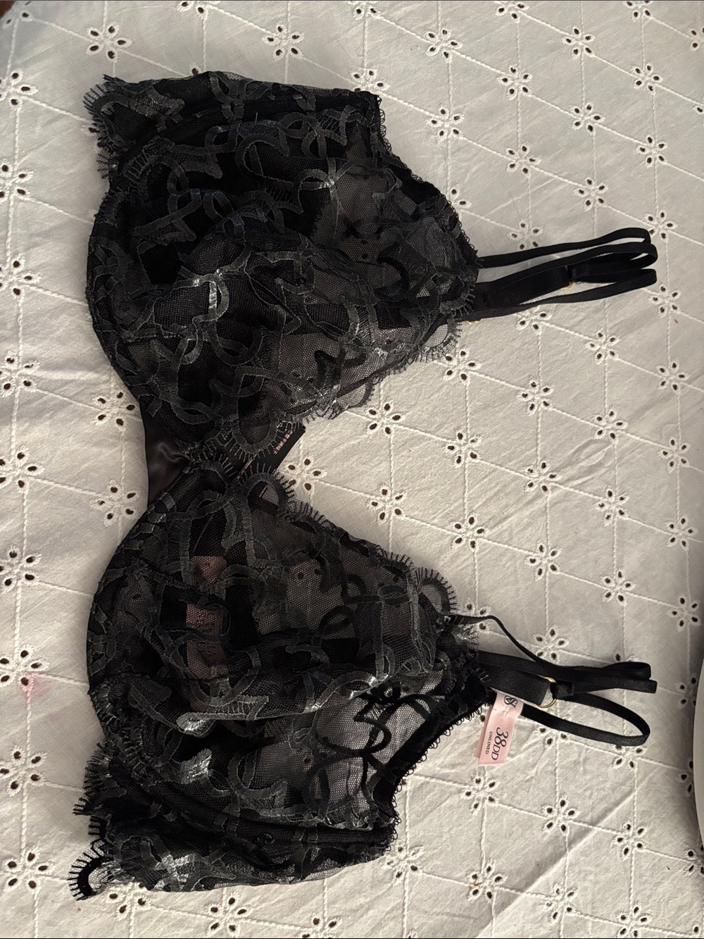 Victoria's Secret Black Sheer Lace Underwire Bra